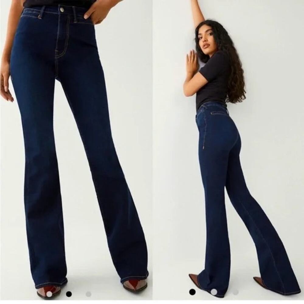 NWT True Religion 11 Lonestar High Rise Trouser Flare Jeans Size 34
